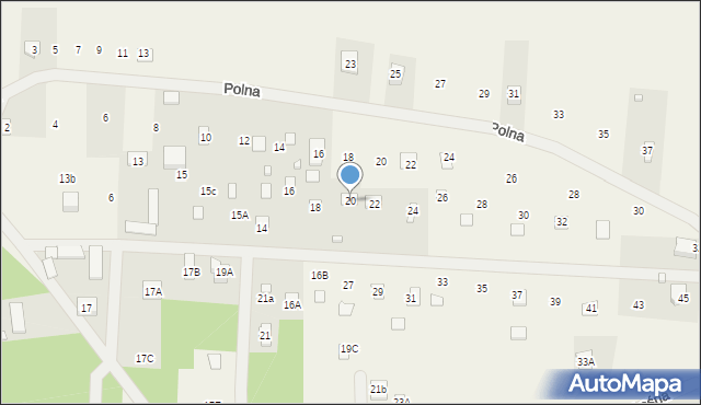 Czarnów, Piaskowa, 20, mapa Czarnów