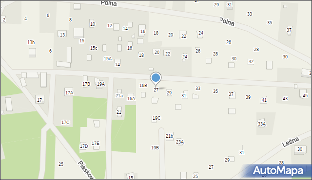 Czarnów, Piaskowa, 27, mapa Czarnów