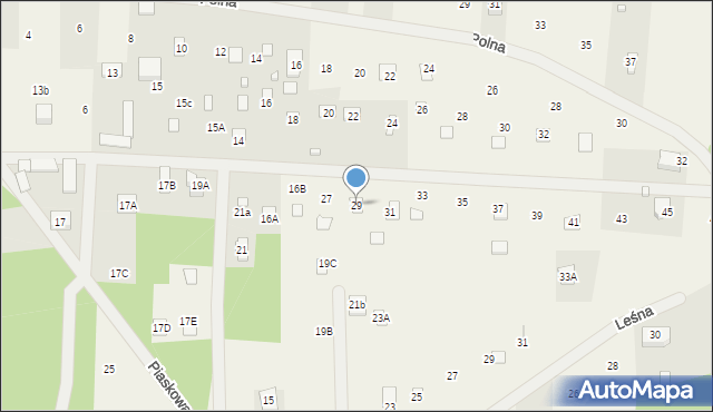 Czarnów, Piaskowa, 29, mapa Czarnów