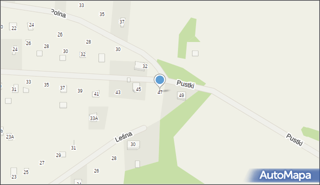 Czarnów, Piaskowa, 47, mapa Czarnów