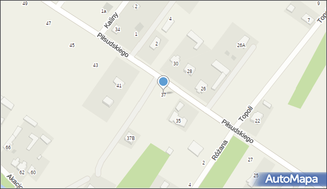 Czarnówka, Piłsudskiego Józefa, marsz., 37, mapa Czarnówka