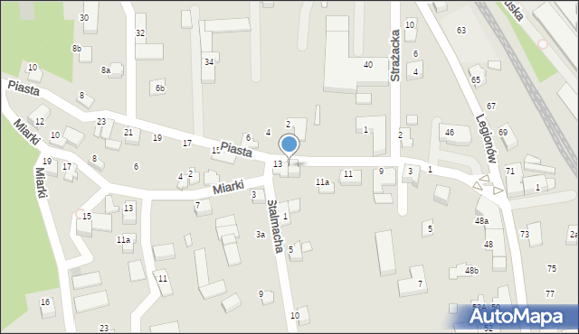 Czechowice-Dziedzice, Piasta, 13a, mapa Czechowic-Dziedzic