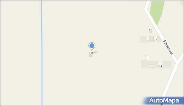 Czekanów, Piaskowa, 3d, mapa Czekanów