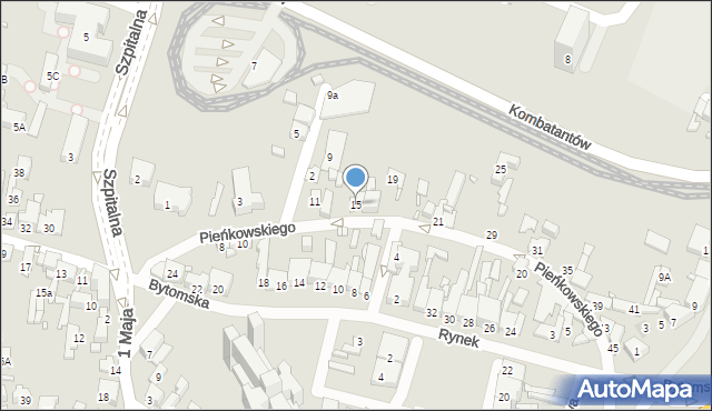 Czeladź, Pieńkowskiego Bolesława, 15, mapa Czeladź