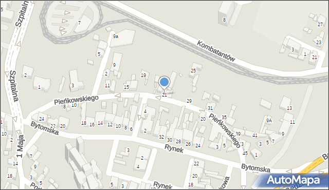 Czeladź, Pieńkowskiego Bolesława, 21, mapa Czeladź