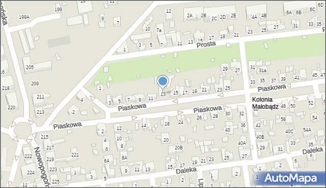 Czeladź, Piaskowa, 13, mapa Czeladź