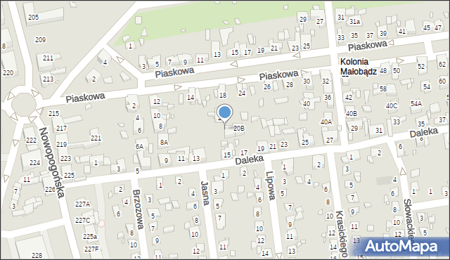 Czeladź, Piaskowa, 20a, mapa Czeladź