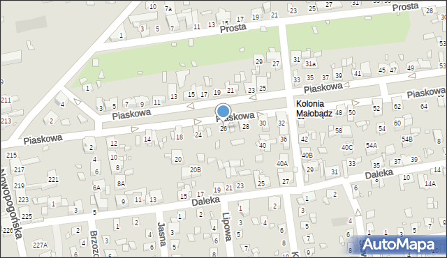 Czeladź, Piaskowa, 26, mapa Czeladź