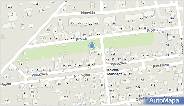 Czeladź, Piaskowa, 29, mapa Czeladź