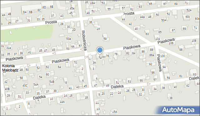 Czeladź, Piaskowa, 74, mapa Czeladź