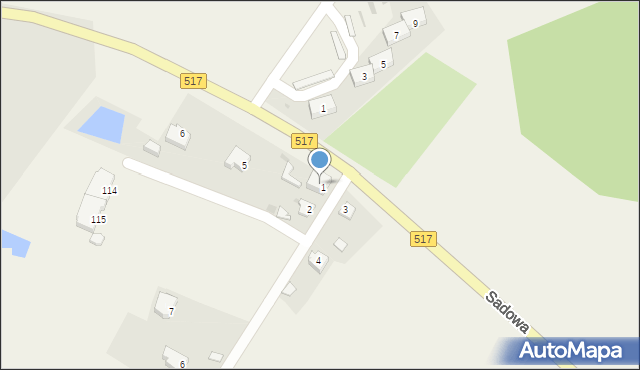 Czernin, Pieniężnego, 1, mapa Czernin