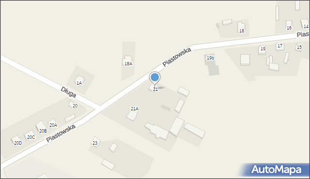 Czerwin, Piastowska, 21, mapa Czerwin