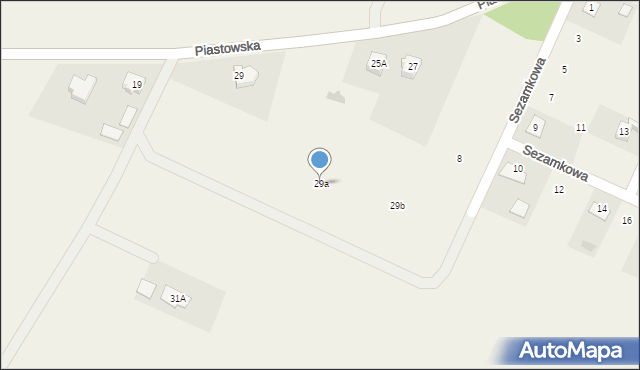 Czerwin, Piastowska, 29a, mapa Czerwin