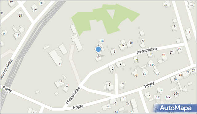 Czerwionka-Leszczyny, Piekarnicza, 1A, mapa Czerwionka-Leszczyny