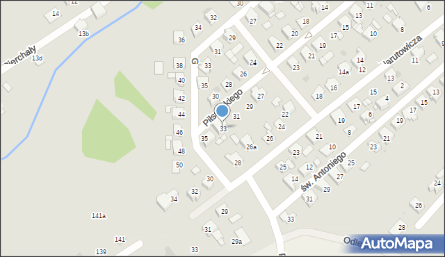 Czerwionka-Leszczyny, Piłsudskiego Józefa, marsz., 33, mapa Czerwionka-Leszczyny
