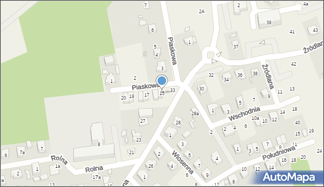 Czerwonak, Piaskowa, 15, mapa Czerwonak