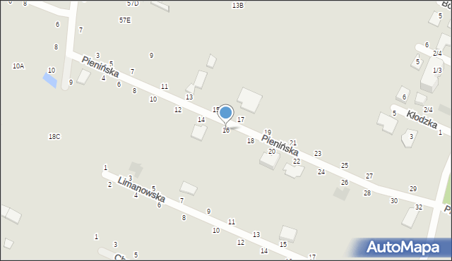 Częstochowa, Pienińska, 16, mapa Częstochowy