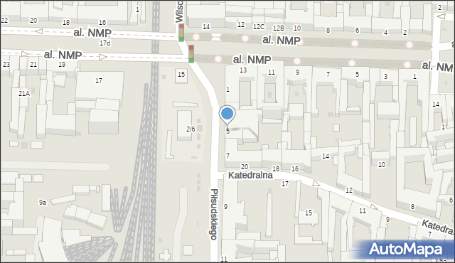 Częstochowa, Piłsudskiego Józefa, marsz., 5, mapa Częstochowy