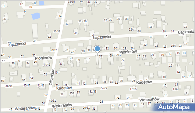 Częstochowa, Pionierów, 35, mapa Częstochowy