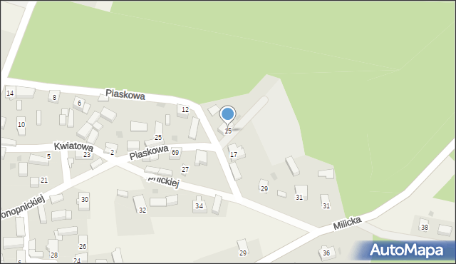 Czeszów, Piaskowa, 15, mapa Czeszów