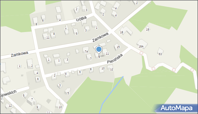 Czorsztyn, Pienińska, 9, mapa Czorsztyn