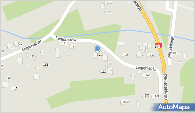 Dąbrowa Tarnowska, Piłsudskiego Józefa, marsz., 110A, mapa Dąbrowa Tarnowska