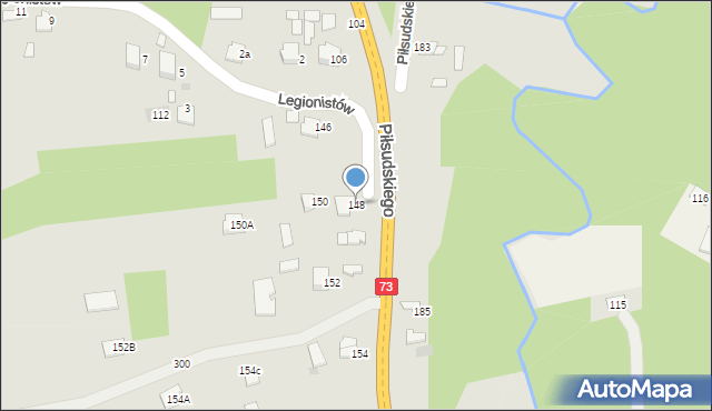 Dąbrowa Tarnowska, Piłsudskiego Józefa, marsz., 148, mapa Dąbrowa Tarnowska