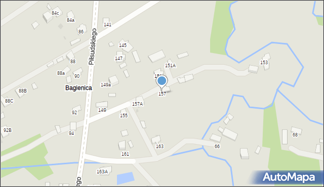 Dąbrowa Tarnowska, Piłsudskiego Józefa, marsz., 157, mapa Dąbrowa Tarnowska