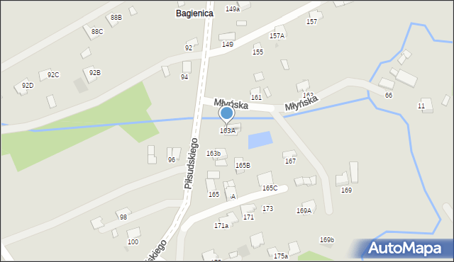 Dąbrowa Tarnowska, Piłsudskiego Józefa, marsz., 163A, mapa Dąbrowa Tarnowska