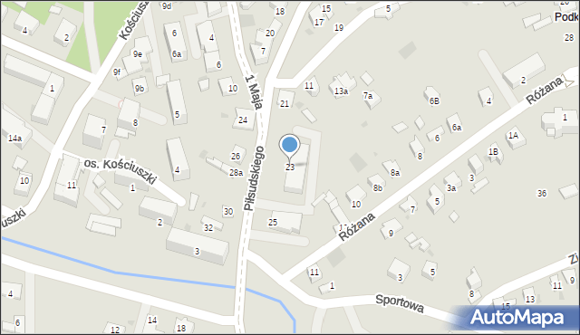 Dąbrowa Tarnowska, Piłsudskiego Józefa, marsz., 23, mapa Dąbrowa Tarnowska