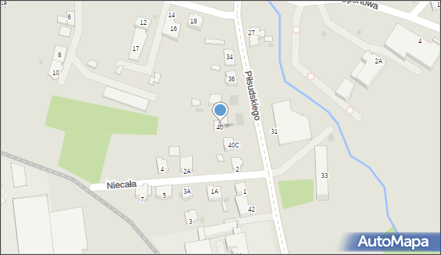 Dąbrowa Tarnowska, Piłsudskiego Józefa, marsz., 40, mapa Dąbrowa Tarnowska