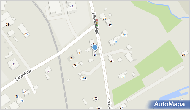 Dąbrowa Tarnowska, Piłsudskiego Józefa, marsz., 48, mapa Dąbrowa Tarnowska