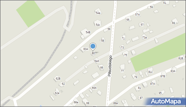 Dąbrowa Tarnowska, Piłsudskiego Józefa, marsz., 60, mapa Dąbrowa Tarnowska