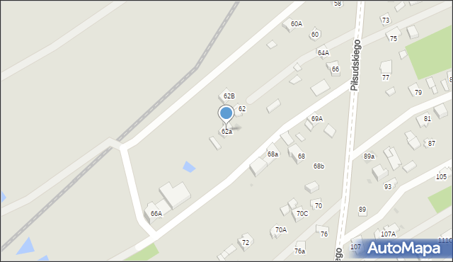 Dąbrowa Tarnowska, Piłsudskiego Józefa, marsz., 62a, mapa Dąbrowa Tarnowska