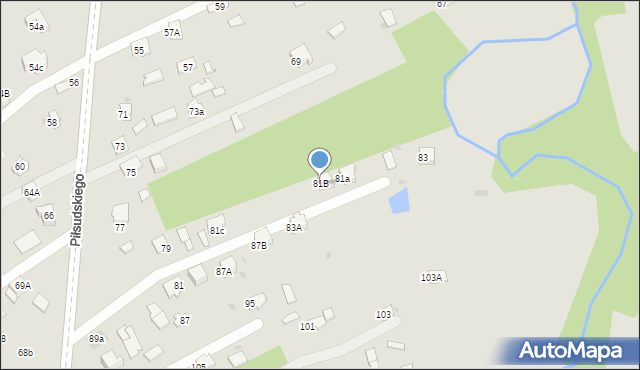 Dąbrowa Tarnowska, Piłsudskiego Józefa, marsz., 81B, mapa Dąbrowa Tarnowska