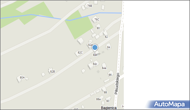 Dąbrowa Tarnowska, Piłsudskiego Józefa, marsz., 84b, mapa Dąbrowa Tarnowska