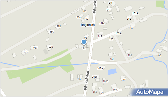 Dąbrowa Tarnowska, Piłsudskiego Józefa, marsz., 94, mapa Dąbrowa Tarnowska