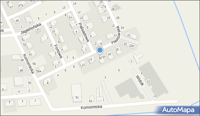 Dąbrówka, Piastowska, 14, mapa Dąbrówka