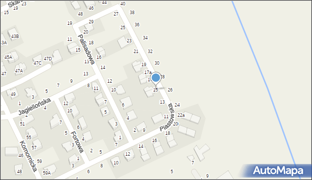 Dąbrówka, Piastowska, 15, mapa Dąbrówka