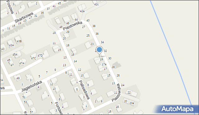 Dąbrówka, Piastowska, 19a, mapa Dąbrówka