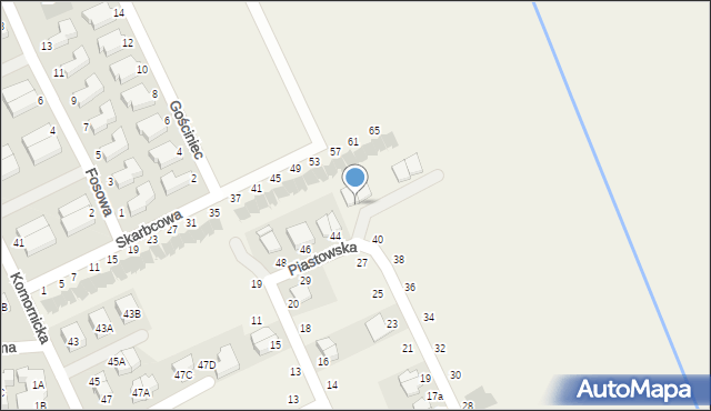 Dąbrówka, Piastowska, 42a, mapa Dąbrówka