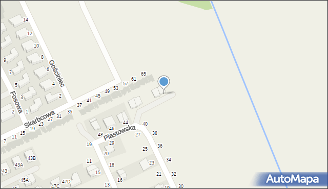 Dąbrówka, Piastowska, 42d, mapa Dąbrówka