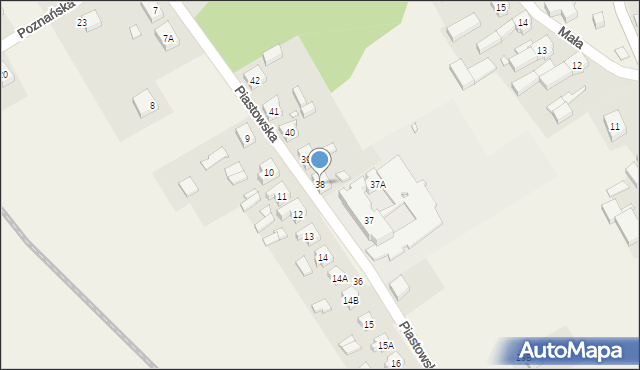 Dąbrówka Wielkopolska, Piastowska, 38, mapa Dąbrówka Wielkopolska