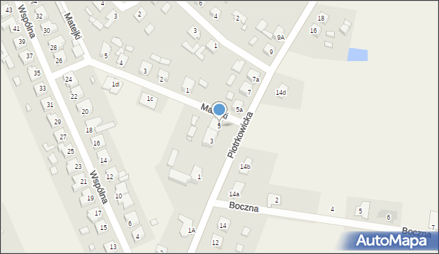 Damasławek, Piotrkowicka, 5, mapa Damasławek