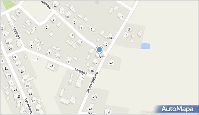 Damasławek, Piotrkowicka, 7a, mapa Damasławek
