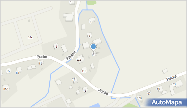 Darzlubie, Piękna, 2, mapa Darzlubie