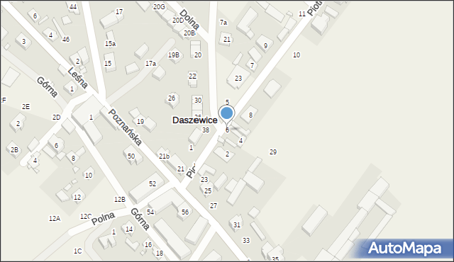 Daszewice, Piotrowska, 6, mapa Daszewice