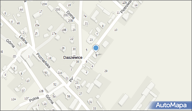 Daszewice, Piotrowska, 8, mapa Daszewice