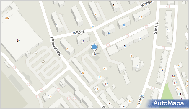 Dębica, Piłsudskiego Józefa, marsz., 24, mapa Dębicy