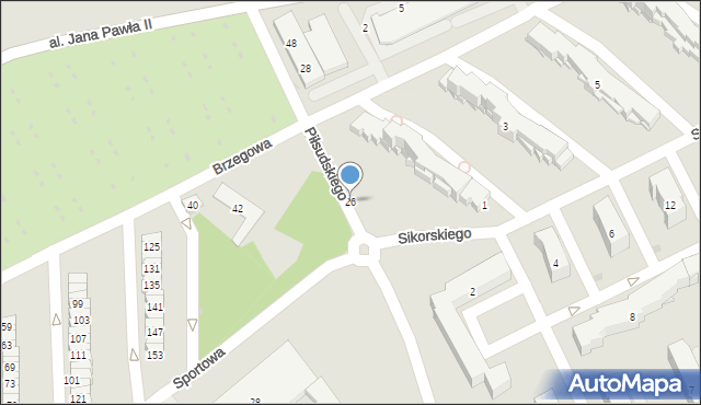 Dębica, Piłsudskiego Józefa, marsz., 26, mapa Dębicy